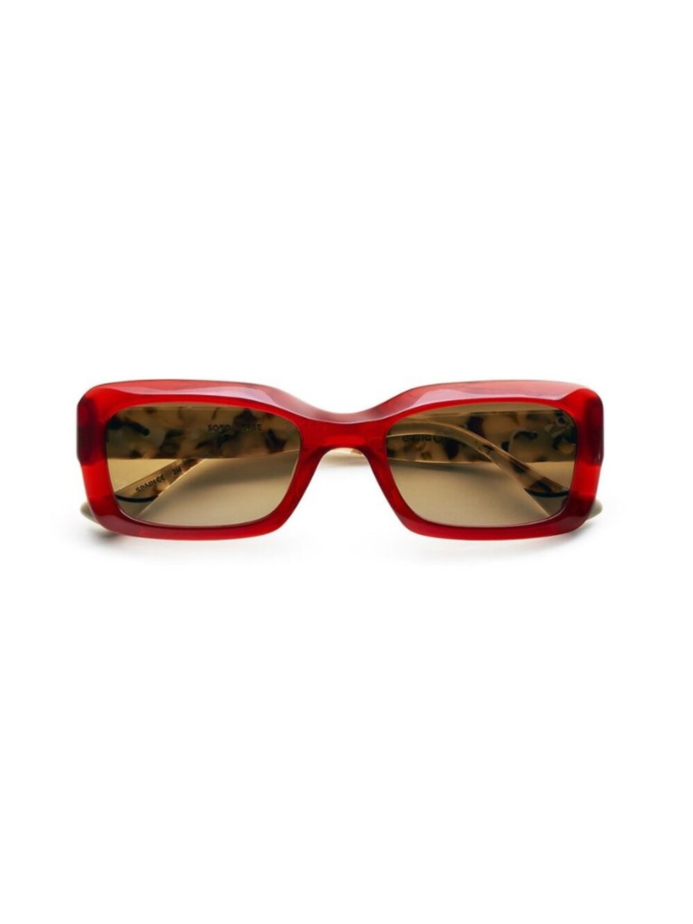 New Etnia Barcelona Women's Sunglasses Brown Square Lens Acetate Frame SOFO SUN